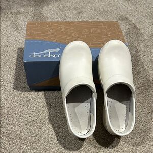 Dansko Classic White Slip-On Clogs